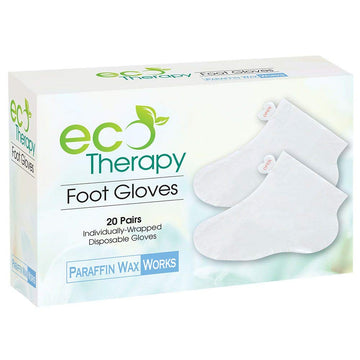 Forpro Professional Collection Ecotherapy Foot Gloves, Paraffin Bath Wax Mitt Liners Heat Therapy Treatment Gloves, 20-Pairs