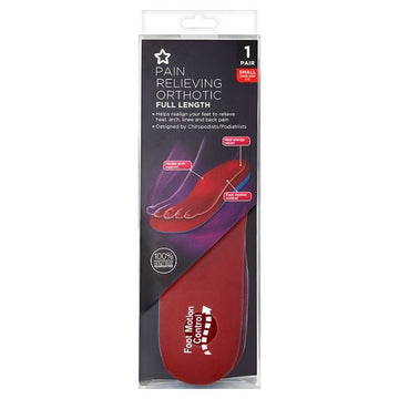 Full Length Orthotic Insole Small (Size 3 To 5)