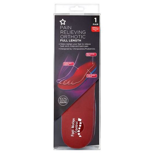 Full Length Orthotic Insole Small (Size 3 To 5)