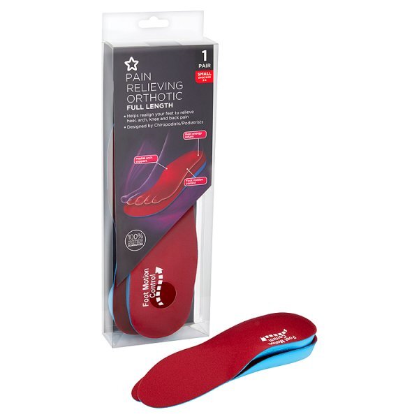 Full Length Orthotic Insole Small (Size 3 To 5)