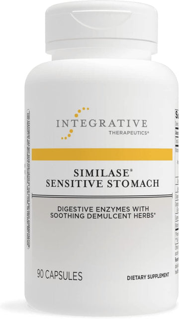 Integrative Therapeutics Similase Sensitive Stomach - Digestive Enzymes With Soothing Herbs* - With Marshmallow, Slippery Elm, & Licorice Root - Dairy Free - 90 Vegetable Capsules
