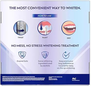 Crest 3Dwhite Enamel Safe Teeth Whitening Pens, 0.13 Fl. Oz., 3 Pk