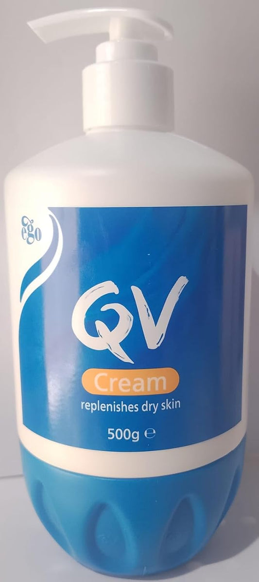 QV Cream with 10% Glycerin (500g) Rich Protective Moisturiser for Sensitive, Dry Skin, Fragrance Free, Noncomedogenic, Hydrating Skin Care for Eczema, Psoriasis, Dermatitis, (Packing May vary) : Amazon.co.uk: Beauty