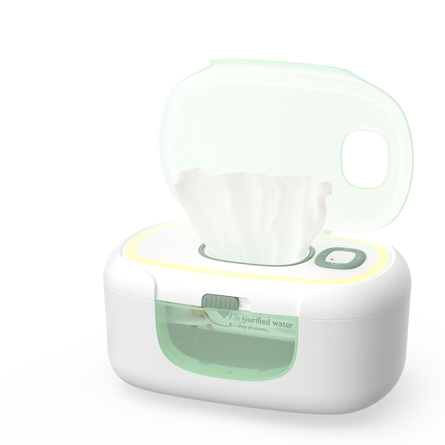 Momcozy Upgrade Wipe Warmer, Dual Seals For Maximum Moisture Wipe Dispenser, Innovative Spring Design, Compatible With 60-80Pcs Wipes, Diaper Wipe Warmer With Night Light, 4 Modes Of Temperature