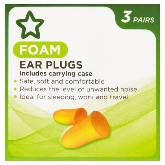 Soft Foam Ear Plugs 3 Pairs