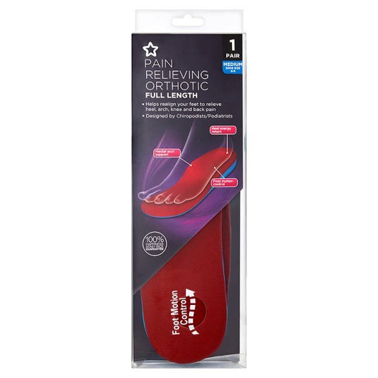 Full Length Orthotic Insole Medium (Size 6 To 8)
