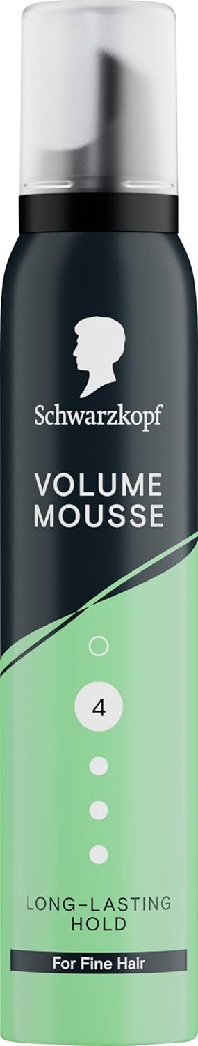 Schwarzkopf Mousse Power 200Ml, Hold Level 5 Hair Styling, Mousse For Dry Hair And Damaged Hair, Hair Mousse With Cashmere-Like Suppleness, Vegan Formula