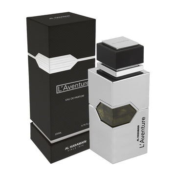 Al Haramain L'Aventure - Arabian Perfume For Men - Long Lasting Fragrance With Notes Of Lemon, Bergamot, Jasmine, Musk, Patchouli, And Amber - Arabic Eau De Parfum - 6.76 Oz Edp Spray