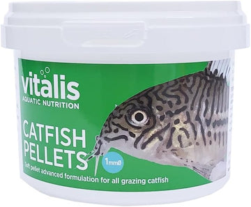 Vitalis Catfish Pellets Xs 1Mm Extra Small Fish Food 140G