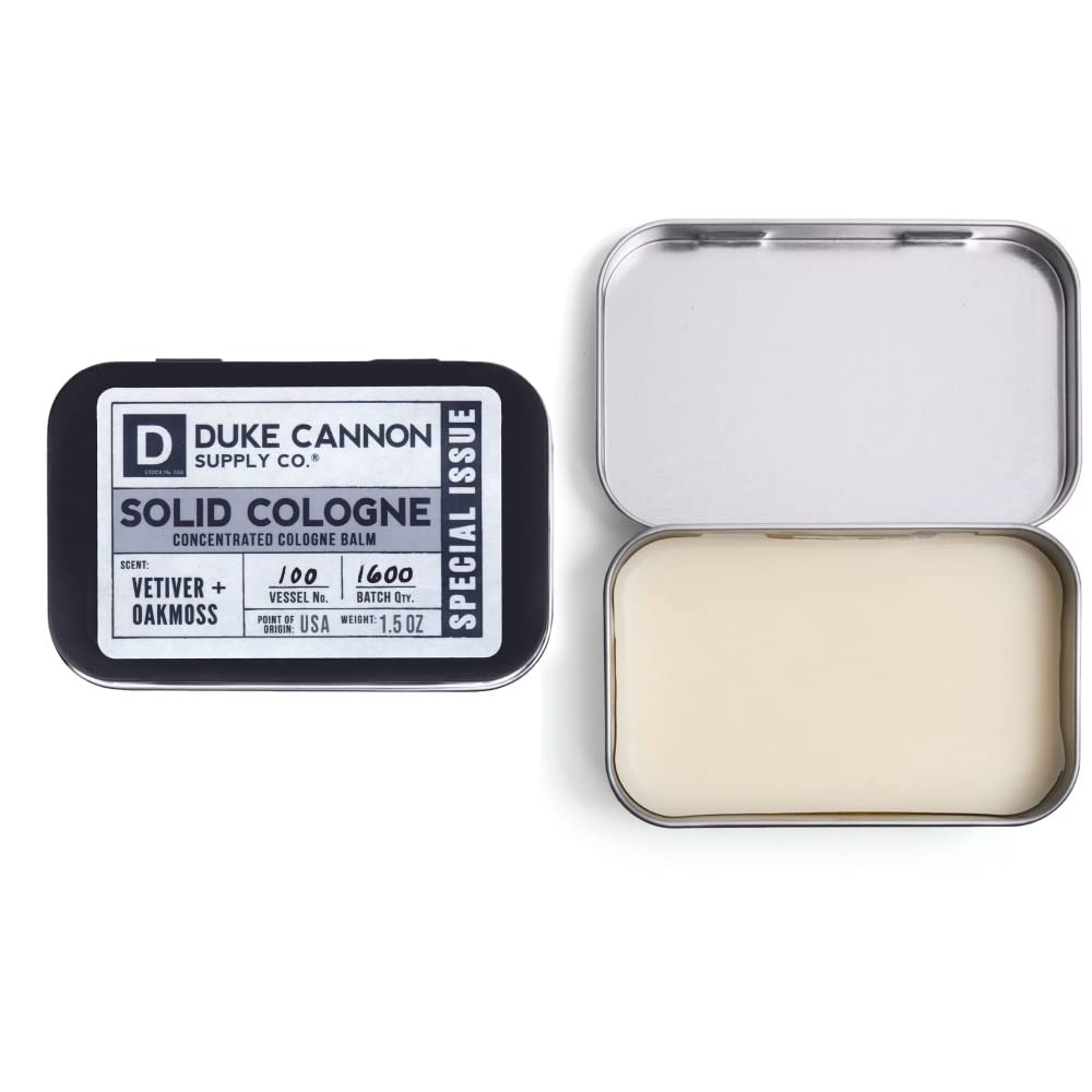 Duke Cannon Supply Co. Solid Cologne For Men Bay Rum (Citrus Musk, Cedarwood, Island Spice) - Concentrated Balm, Travel-Friendly Convenient Tin, 1.5 Oz : Beauty & Personal Care