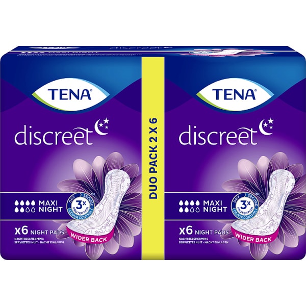 Tena Lady Maxi Night Incontinence Pads Duo X12