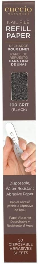 Manicure Abrasive Paper Refills 100 grit (Black) 50 pack : Amazon.co.uk: Beauty