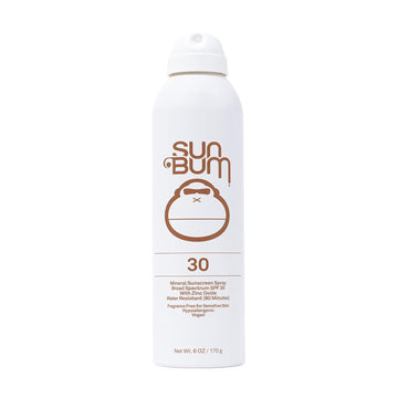 Sun Bum Mineral Spf 30 Sunscreen Spray | Vegan And Hawaii 104 Act Compliant (Octinoxate & Oxybenzone Free) Broad Spectrum Natural Sunscreen With Uva/Uvb Protection | 6 Oz