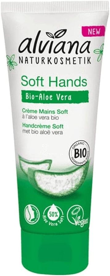 Alviana Soft Hand Cream With Organic Aloe Vera 75 Ml