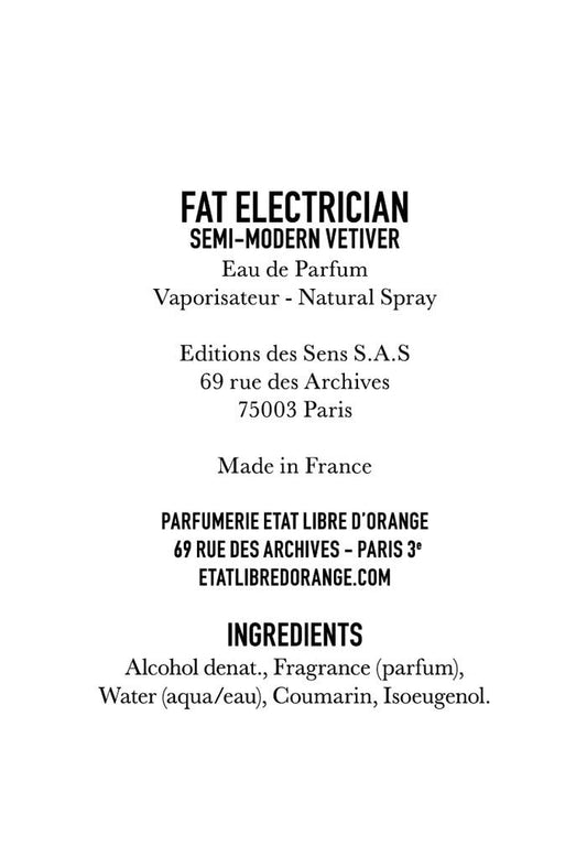 Etat Libre D'Orange Eau De Parfum Fat Electrician