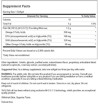 Swanson Ecomega Epa/Dha Fish Oil 180/120 Milligrams 120 Sgels (2 Pack)