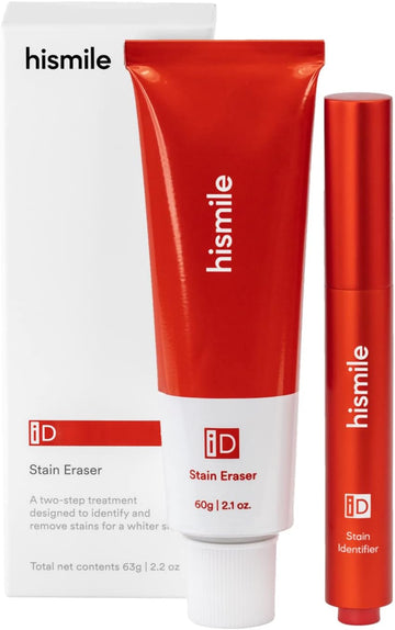 Hismile Id Stain Eraser, Teeth Brightening, Prevent Teeth Stains, Two-Step Stain Eraser, Whiter Teeth, Toothpaste, Tooth Stain Treatment, Hismile Toothpaste, Hismile Id Stain Eraser, 2