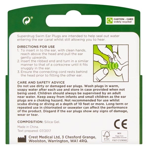 Swim Ear Plugs 2 Pairs