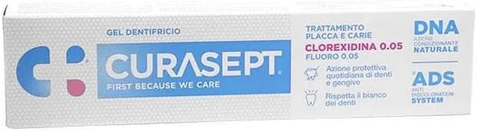 Curasept Gel Dentifricio Clorexidina 0.05 Con Ads E Fluoro Placche E Carie, 75Ml