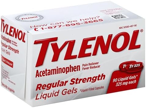 Tylenol Regular Strength Liquid Gels With 325 Mg Acetaminophen, Pain Reliever & Fever Reducer, 90 Ct