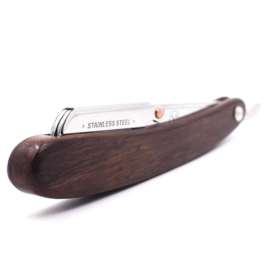 Parker Srdw Professional Shavette Razor โ Walnut Wood Handle, Stainless Steel Arm & Clip Lock System For Secure Blade Fit, 5 Blades Included