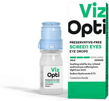 Vizopti Screen Eyes Eye Drops - Relief For Digital Eye Strain | Hydrating & Lubricating Drops With Sodium Hyaluronate, Preservative-Free, Contact Lens Friendly
