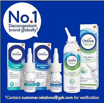 Otrivine Nasal Spray Adult, Decongestant for Blocked Nose Relief in Cold and Flu, 10 ml : Amazon.co.uk: Health & Personal Care