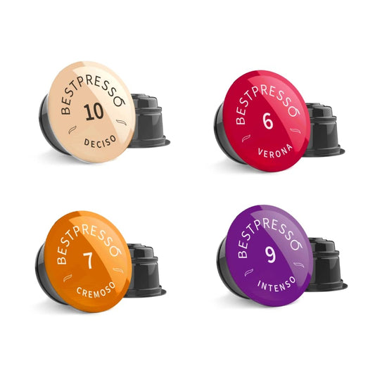 Bestpresso Coffee Capsules Compatible With Starbucks Verismo, Caffitaly, Cbtl, K-Fee Systems 80 Pods (Variety Pack)