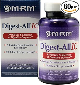 MRM Digest-All IC - 60 Vegetarian Tablets - 2pc : Health & Household