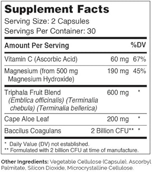 Zahler ConstipAid, Constipation Relief Supplement, Supports Healthy and Regular Elimination, Certified Kosher, 60 Capsules : Health & Household