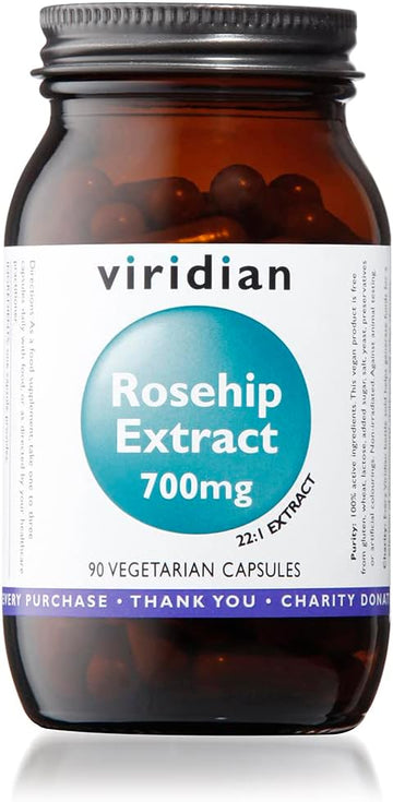 Viridian -Rosehip Extract 700Mg - 90 Vegetarian Capsules