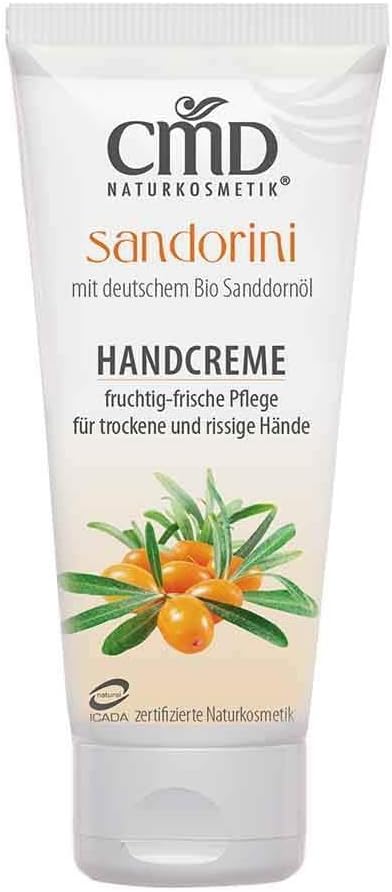 Sandorini Hand Cream For Dry And Cracked Skin With Organic Sea Buckthorn Oil 100 Ml