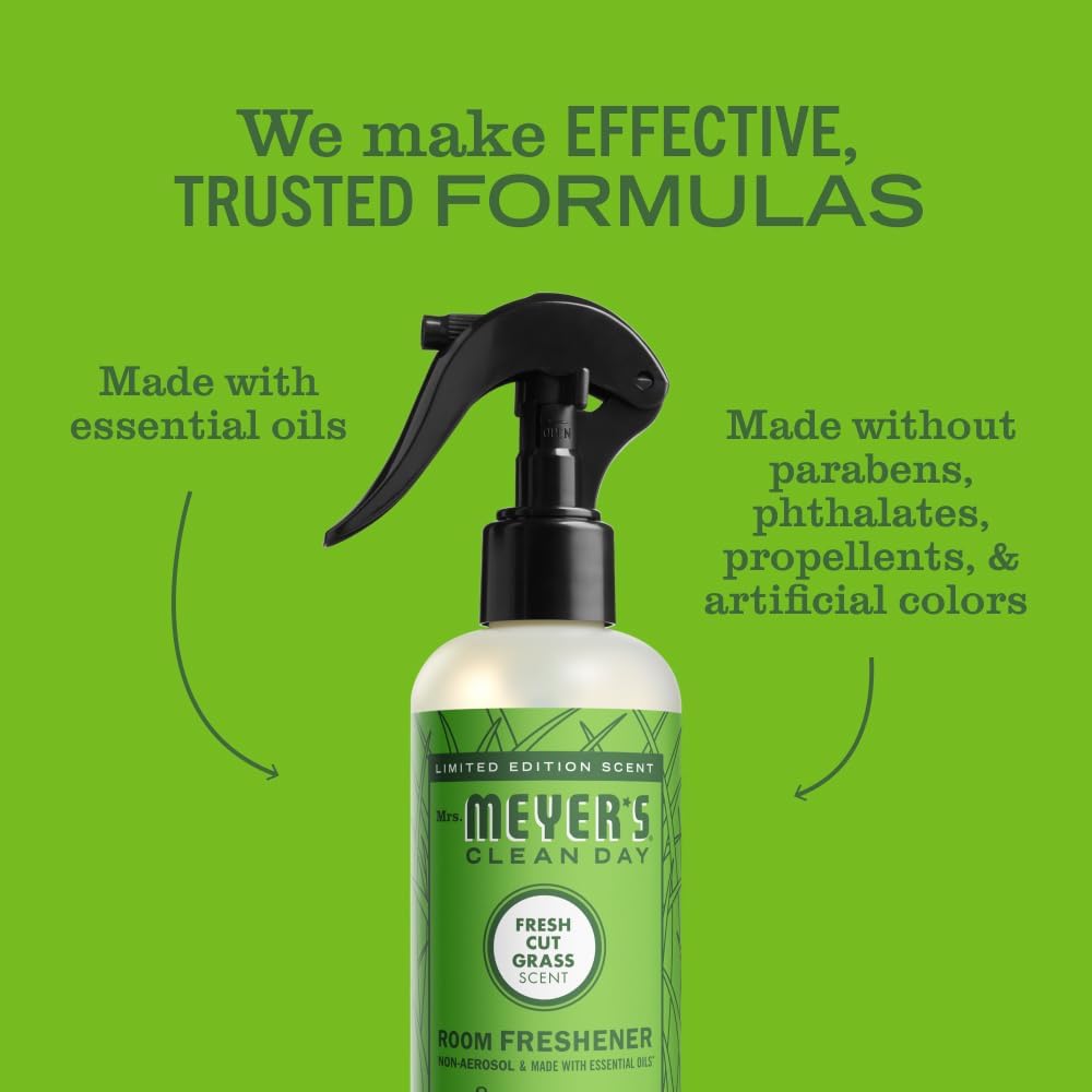Mrs. Meyer'S Clean Day Room Freshener, Fresh Cut Grass Scent, 8 Ounce Non-Aerosol Spray Bottle : Health & Household
