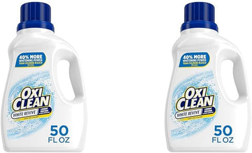 Oxiclean White Revive Laundry Whitener And Stain Remover Liquid, 50 Fl Oz (Pack Of 2)