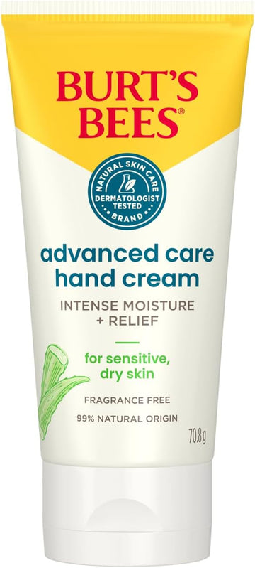 Burt’S Bees Advanced Care Hand Cream For Sensitive, Dry Skin, With Aloe Vera & Shea Butter 70Ml