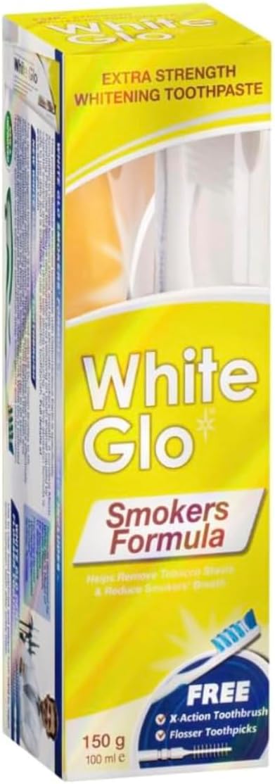White Glo Smokers Formula Whitening Toothpaste Pack 150G (Pack Of 2)