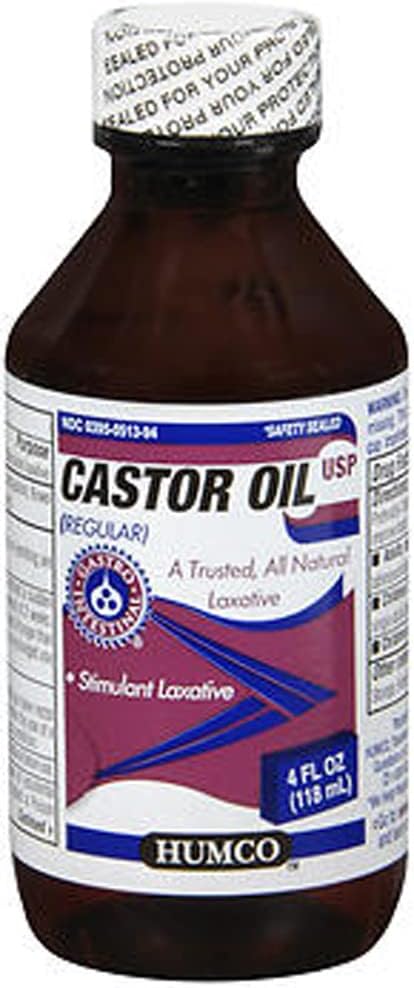 Humco Regular Castor Oil Usp 4 Fl Oz All Natural Stimulant Laxative Gastro By Humco : Health & Household