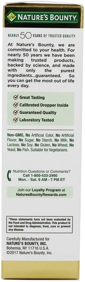 Nature's Bounty Vitamin B Complex Sublingual Liquid 2 oz : Health & Household