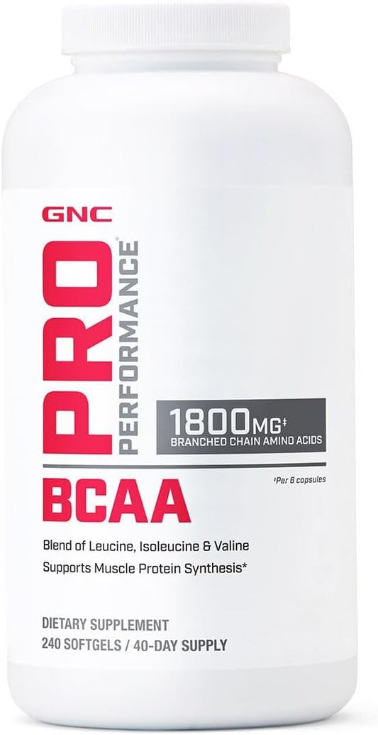 Gnc Pro Performance Bcaa 1800Mg, 240 Capsules, Helps Reduce Muscle Protein Breakdown