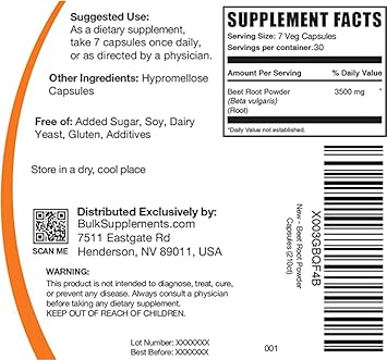 Bulksupplements.Com Beet Root Capsules - Beetroot Supplement, Beet Roo