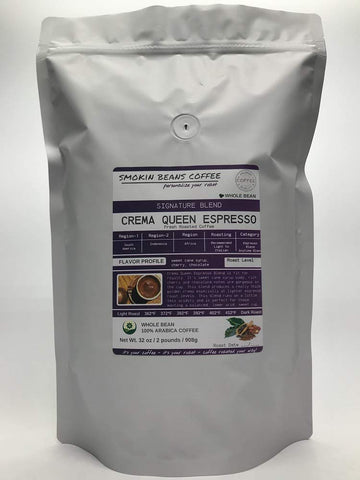 Crema Queen Espresso (Fresh Roasted Coffee) Signature Blend Roasted-To-Order Daily Medium Roast Whole Bean We Can Grind Or Provide Lighter Or Darker Roast Upon Request Message At Checkout