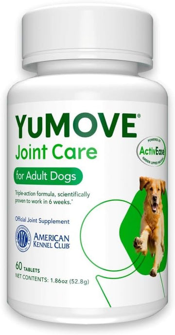 Yumove Adult Dog | Joint Supplement For Adult Dogs, With Glucosamine, Chondroitin, Green Lipped Mussel | Aged 6 To 8 | 60 TabletsYm60