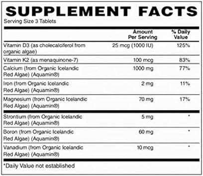 Bariatricpal Calcium 1,000 Mg Tablets With Magnesium, D3, And K2 - Certified Organic Whole Food & Certified Vegan! (90 Tablets)