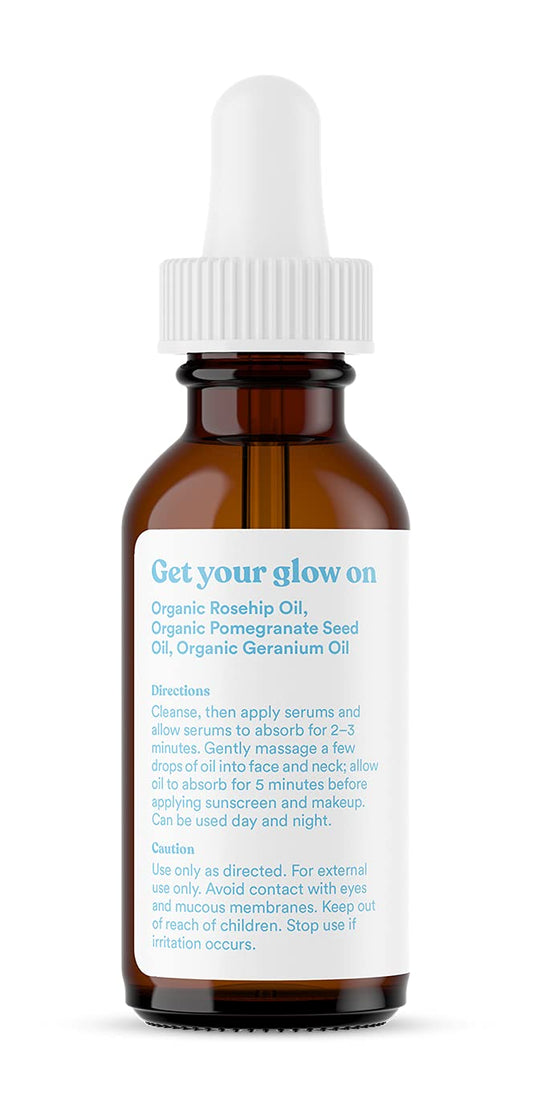 ASUTRA Organic Anti-Aging Face Oil, 1 fl oz | Geranium & Rosehip Oil | Anti-Wrinkle Serum that Restores Youthful Glow | Soften & Hydrate | Apply Before Makeup to Help Minimize Fine Lines