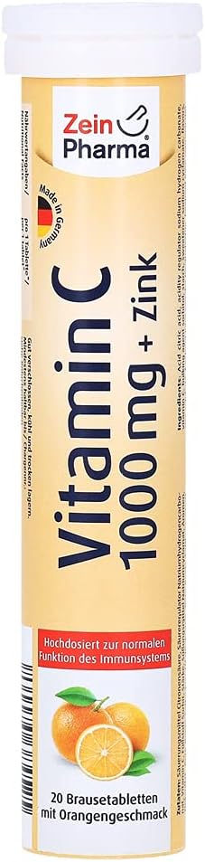 Vitamin C + Zinc, Orange - 20 Effervescent Tabs