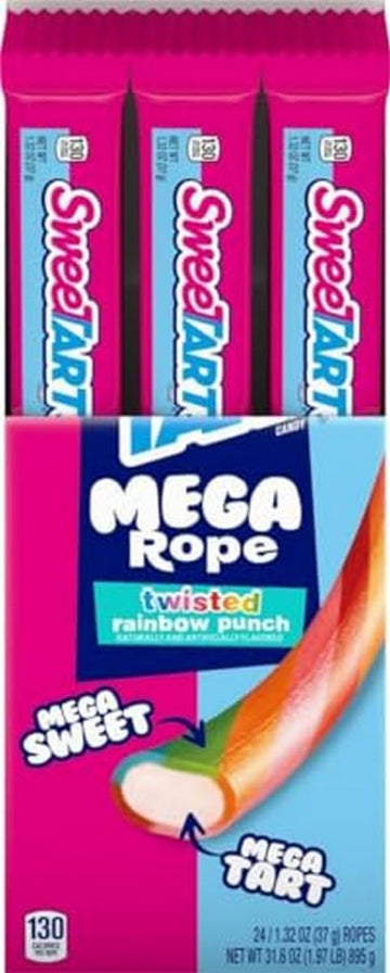 Sweetarts Mega Filled Ropes, 1.32 Ounce Ropes (Pack Of 24)