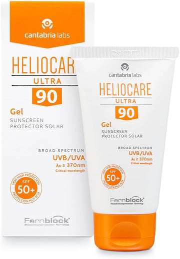 Heliocare Ultra Gel Spf 90 50Ml / Gel Face Sunscreen / Daily Uva And Uvb Anti-Ageing Sun Block / Combination, Oily & Normal Skin/ Matte Finish