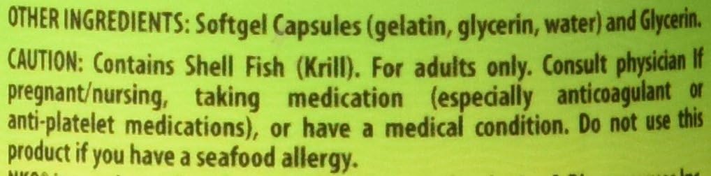 Amazing Omega Nko® Neptune Krill Oil 1000 Mg, 60 Softgels (Non-GMO, Gluten-Free) - Supports Heart, Joint & Brain Health and Superior bioavailability & antioxidant Content : Health & Household