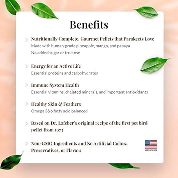 Lafeber Gourmet Pellets - Tropical Fruit - Large Parrot Macaw Cockatoo - 567G