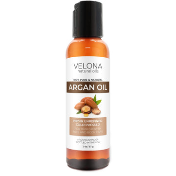 velona Argan Oil - 2 oz | 100% Pure and Natural | Morocco Oil | Stimulate Hair Growth, Skin, Body and Face Care | Nails Protector | Unrefined, Cold Pressed | Cap Kit